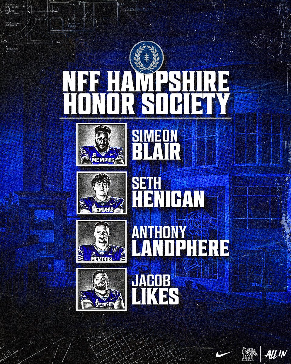 Congratulations to our 4 student-athletes that were named to the @NFFNetwork Hampshire Honor Society! 📚 #ALLIN | #GoTigersGo
