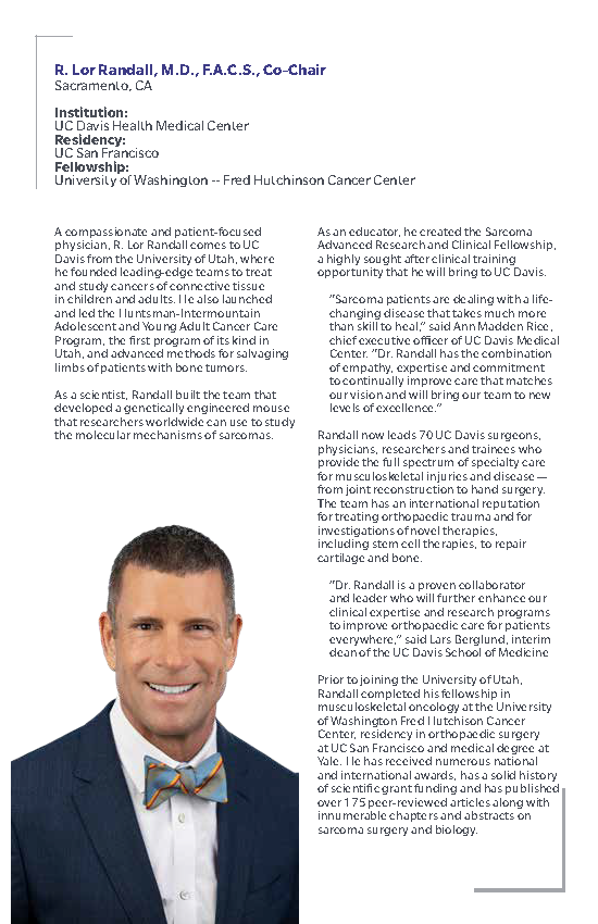 Don't miss the opportunity to see our very own #oncology leader @RLRandallMD as he co-chairs the National Orthopedic Oncology BioSkills Course in Los Angeles alongside other highly regarded physicians on April 12-14, 2024. Mark your calendars and learn from the best in the field!
