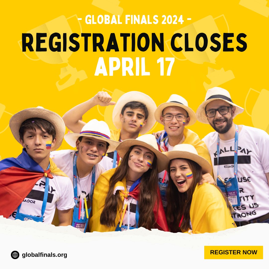 Ready to showcase your creativity and problem-solving skills alongside DI teams from around the world? Don't miss your chance to shine on the biggest stage! The deadline to register for #GlobalFinals2024 is April 17. hubs.la/Q02rG-f20 #DestinationImagination