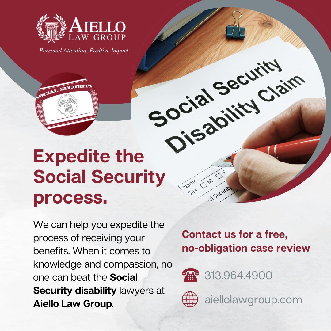 We can help you expedite the process of receiving your SSDI benefits.

🔗bit.ly/3Tg5B65
.
.
.
#aiellolawgroup #attorneysdetroit #lawyersdetroit #socialsecurity #socialsecuritydisability #ssdi #ssd #ssi #socialsecurityadministration #getyourssdifaster #disabilitylaw