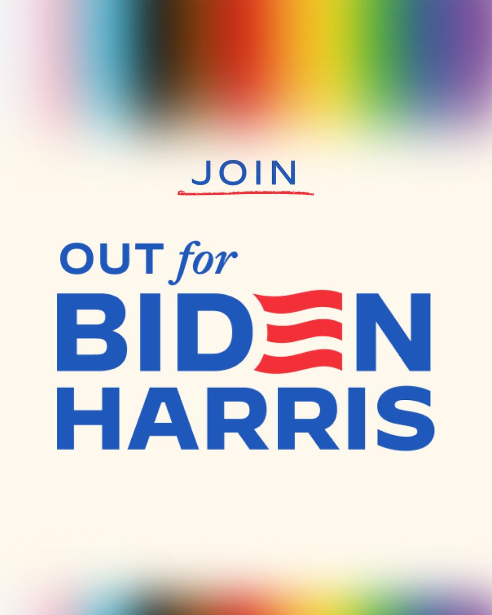 President Biden and Vice President Harris have delivered big for the LGBTQ+ community while Donald Trump has demonized, attacked, and endangered us. We must do everything we can to keep him out of the White House. 

text ‘LGBTQ’ or ‘OUT’ to 30330 to sign up #OutforBidenHarris