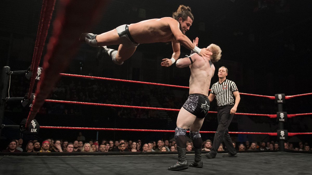 April 10, 2019: At Coventry Skydome, @JosephConners took out his frustrations over #NXTUK's 'shiny new toys' by defeating @JakkSellstrom in singles competition. 📸 WWE
