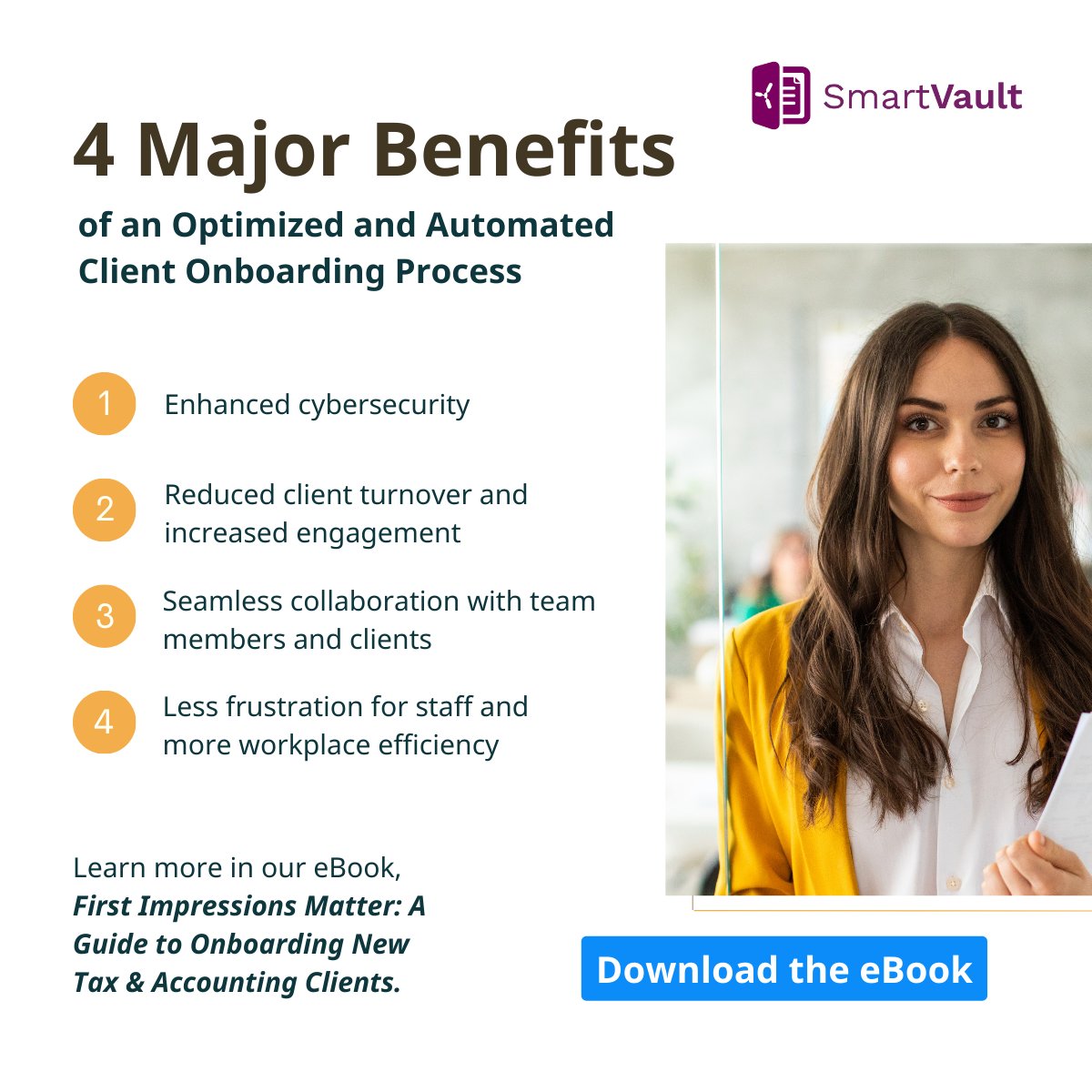 Automating #clientonboarding is not only essential but also has huge benefits for your business.

Download our latest onboarding eBook to learn more, including a 6-step framework for streamlining your own onboarding: bit.pulse.ly/irdz2j0yzp