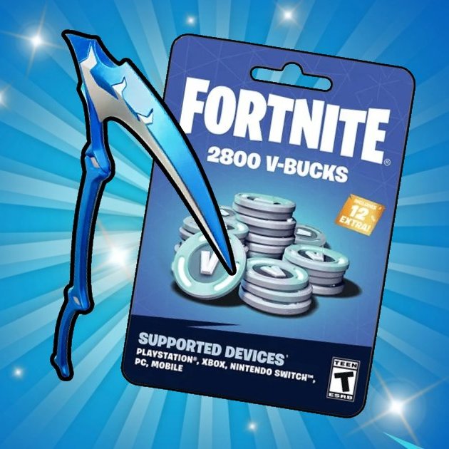 One person who follows the steps below will receive a code in DM's to get 2,800 V-Bucks + the Midnight Scythe Pickaxe for FREE! 🎁 • Retweet + Like • Follow @ShopRoyaleFN w/🔔 • Comment Done ✅ #Fortnite #Giveaway