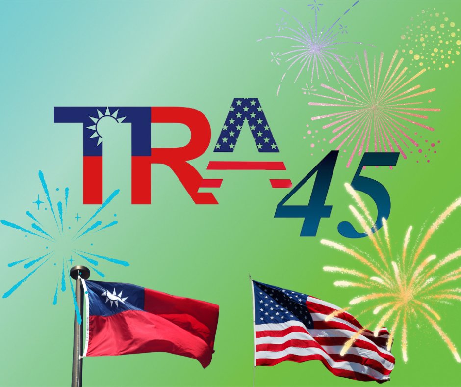 Today is the 45th anniversary of the Taiwan Relations Act (#TRA). As we commemorate this landmark legislation and cornerstone of Taiwan-U.S. relations, we look forward to bringing our relationship to new heights in the months and years to come.