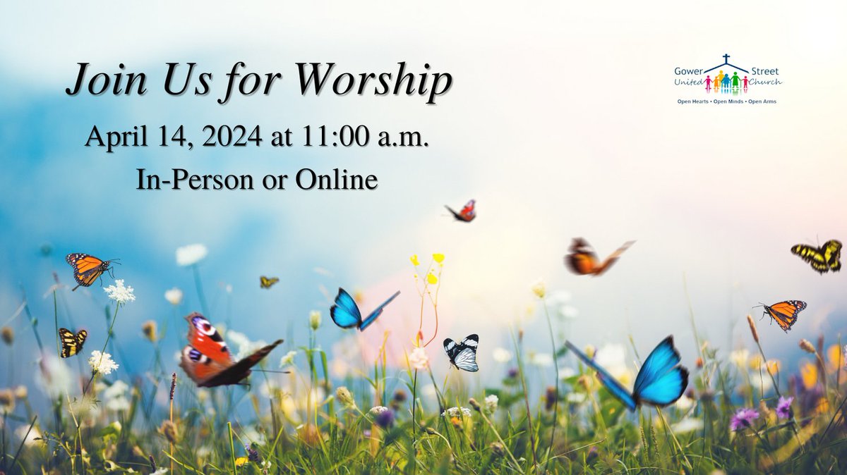 We hope you can join us for worship this Sunday, April 14, the Third Sunday of Easter. 

#UCCan #WhatsUpAtGower #ucceast #affirmunited #affirmingministry