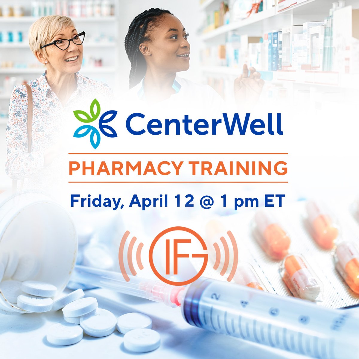 Join CenterWell for special IFG-only training this Friday, April 12 at 3:30pm EST on Book of Business Retention, CMS changes to Diabetic Testing Supplies and Continuous Glucose Monitors, and Member Cost Savings Benefits.
To register, click the link in our bio🔗