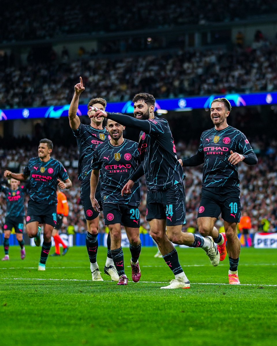 Unforgettable night at the Bernabeu. First goal in @ManCity colors. Let’s bring the fire home next week! 🔥

#mancity