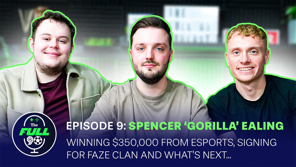 NEW EPISODE IS LIVE!! 🚨 The Full 90 with @Huge_Gorilla We chat about.. Winning the 2017 @FIFAe World Cup 🏆 Making over $350,000 from Esports 💰 Signing for @FaZeClan 😲 Who is the best FC PRO player of all time? 🐐 Meeting Messi, Ronaldo & R9.. 🤯 Watch Below ⤵️