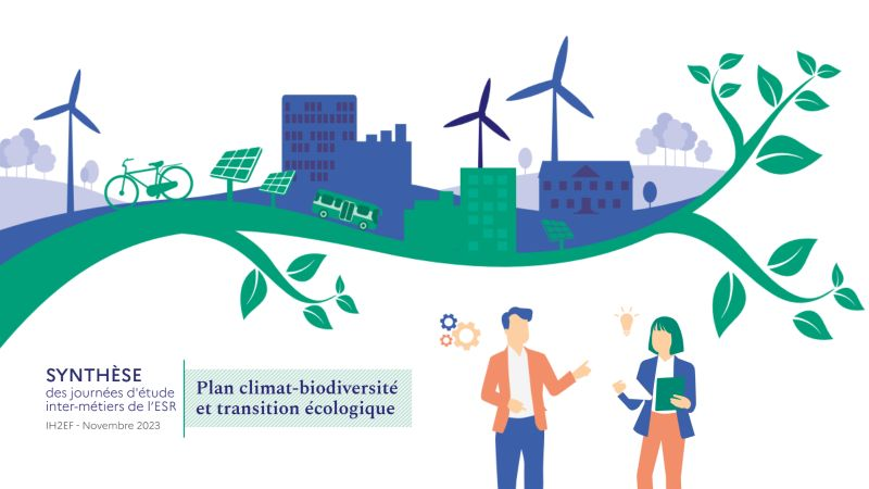 🌍Penser la transition écologique dans les établissements de @sup_recherche : quelles pistes de réflexion pour agir en faveur du #climat et de la #biodiversité ? L'@Ih2ef et l'@Amue_Com publient la synthèse des journées d'étude consacrées au déploiement du 'Plan…