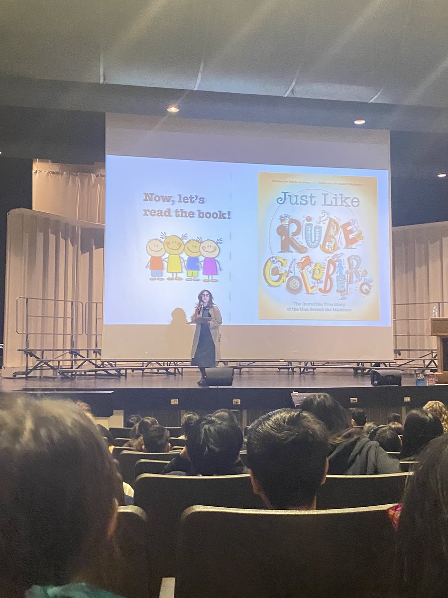 What a wonderful way to start our day with @sarah_aronson - loved your message to the students! #d83shines #authorvisit