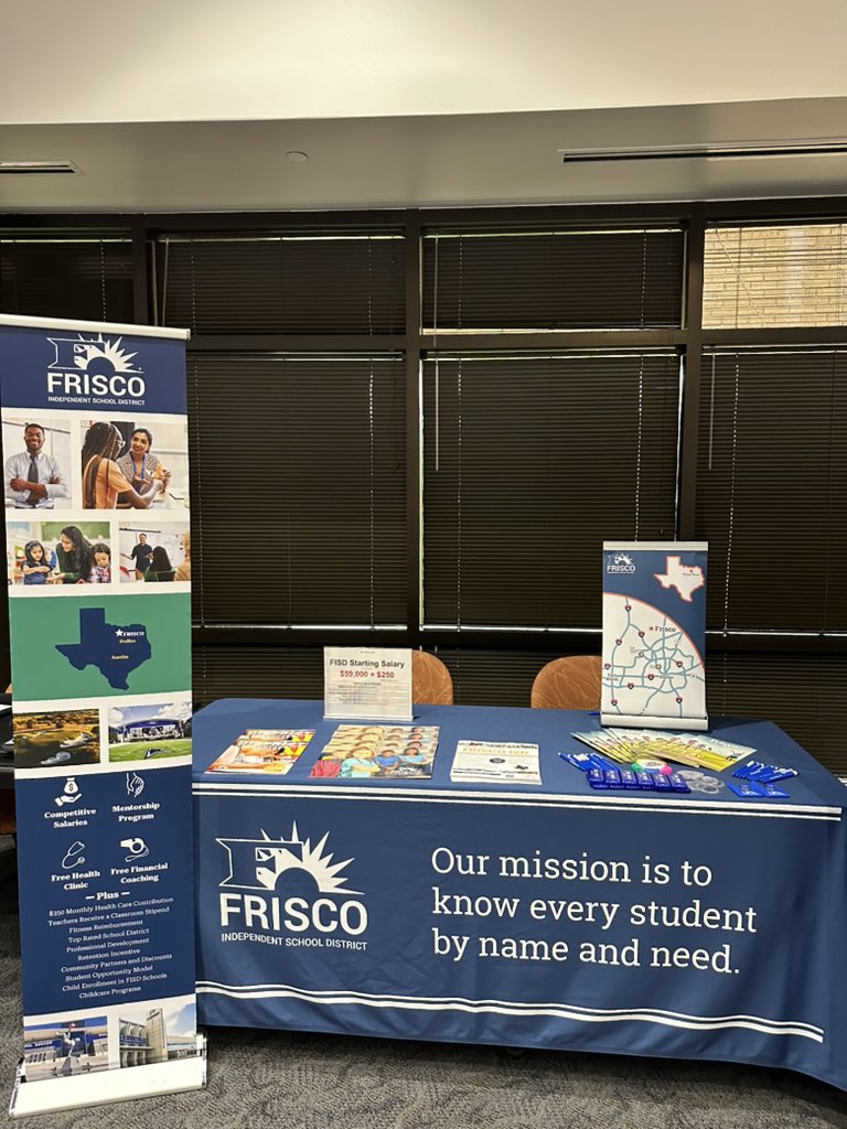 I’m excited to be at the @UTTyler Teacher/Education & Psychology Career Fair today and to hopefully meet some future @friscoisd educators!! Join our Team! #FISDElevate