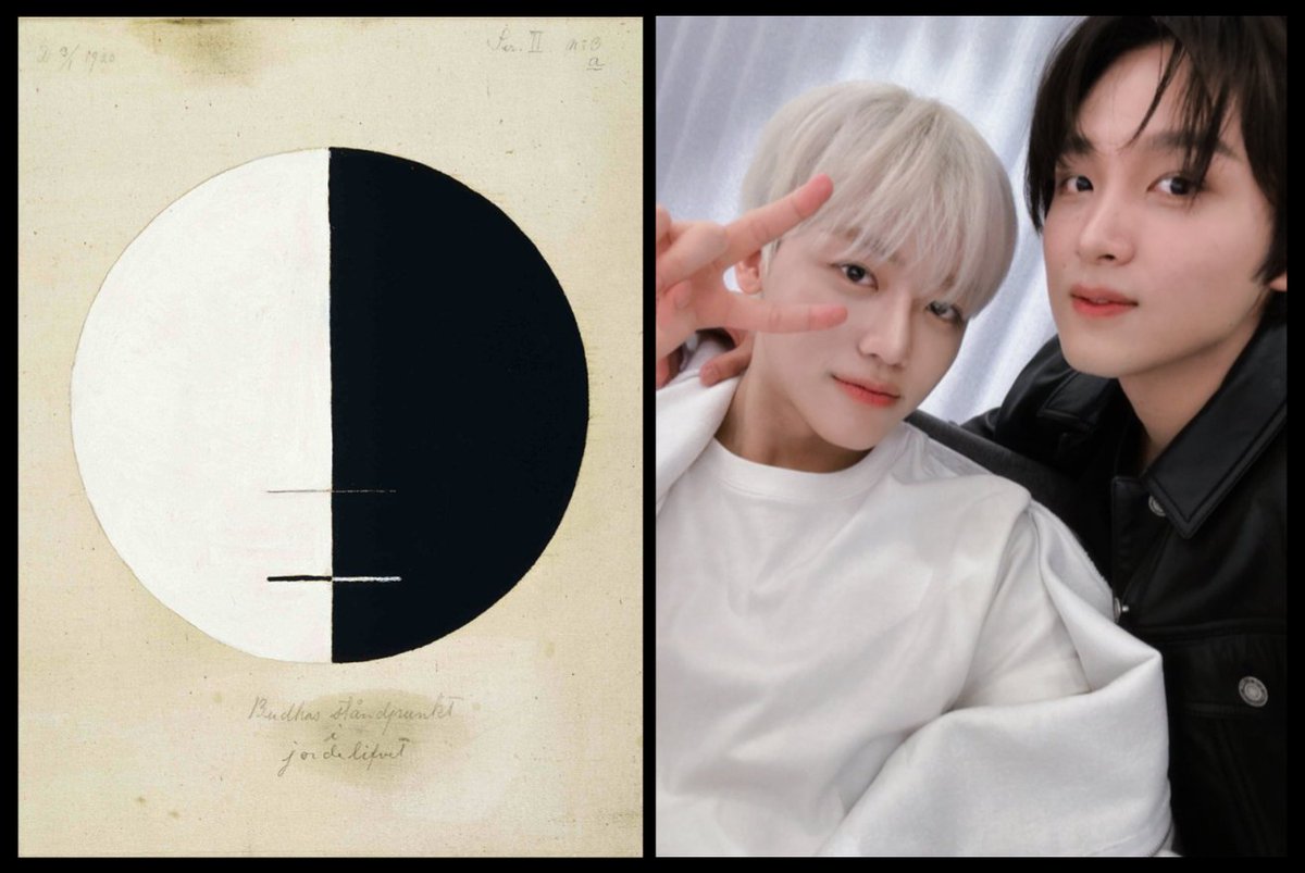 Hilma af Klint, Buddha's Standpoint in the Earthly Life (1920) // #HAECHAN #해찬 #JAEMIN #재민 Haechan and Jaemin selfie (2024)