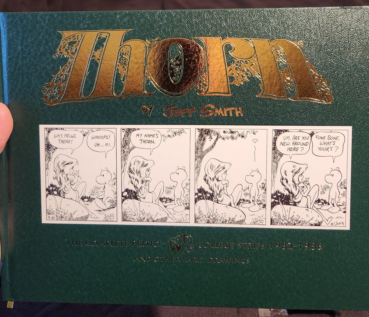 THORN Has Arrived! Backers - thank you for sharing photos and your enjoyment of THORN! #comics #books #graphicnovels #bonecomics #jeffsmith #cartoonbooks #TUKI #RASL #THORN @jeffsmithsbone @cartoonbooksinc