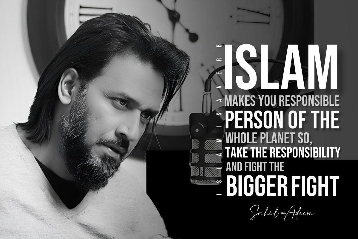 So Take Your Responsibility And Fight The BIGGER FIGHT.
#islamisaverb #Muslimldentity 
#SahilAdeem
#YoungRevolution