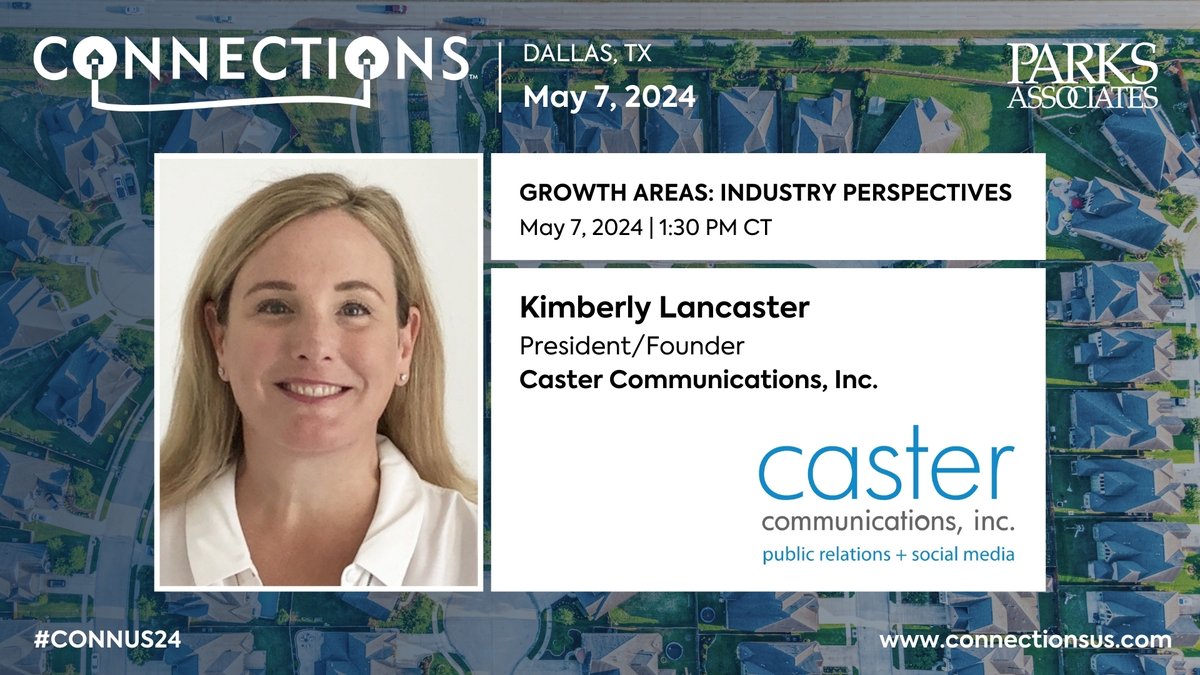 Our Founder and President @newscaster will join @elizparks at #CONNECTIONS in Dallas next month to share her unparalleled insight into the future of connected devices at home and beyond. Registration is open now. parksassociates.com/event/connecti… #pr #techPR