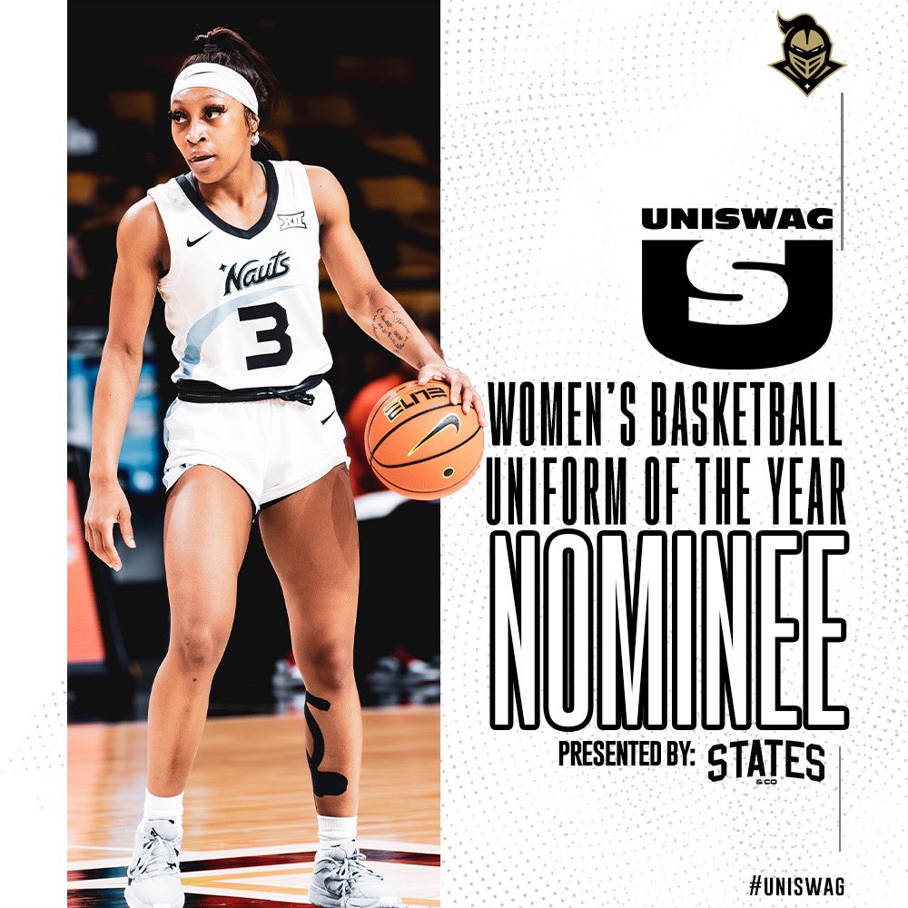 UNISWAG Women’s Basketball Uniform of the Year Nominee presented by States & Co @UCF_WBB is up for the best uniform of the 2023-24 College Women’s Basketball season! Click here to vote: bit.ly/2sHF6u9 #uniswag