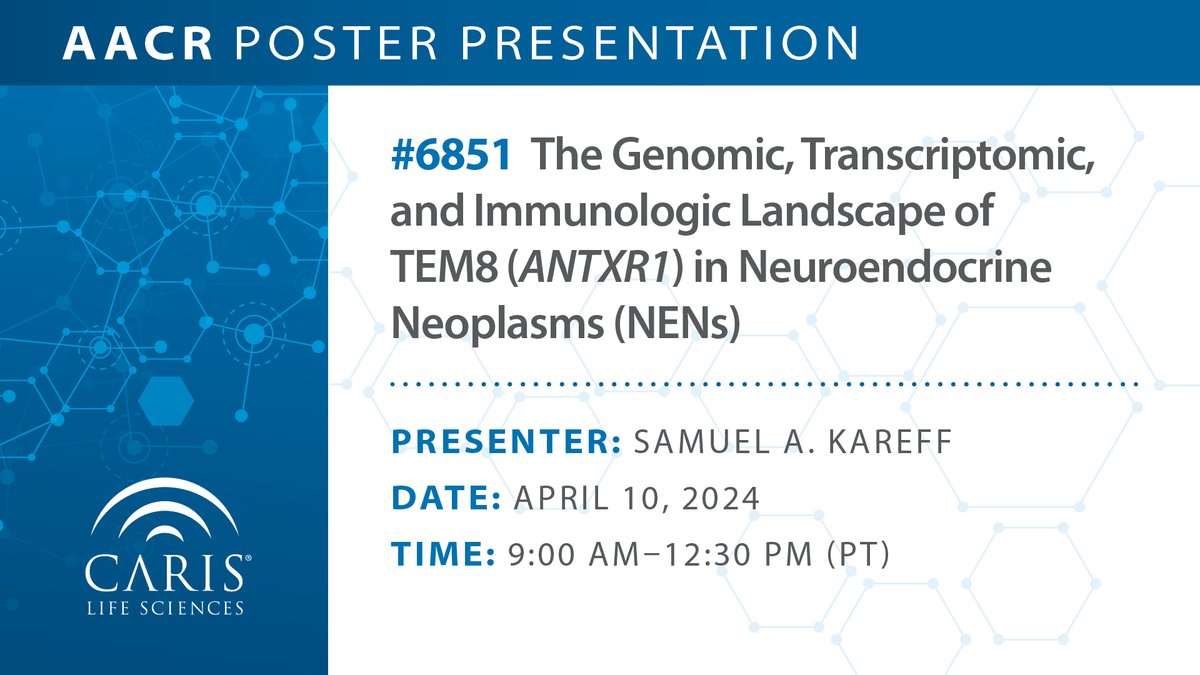 Does high expression of the TEM8 receptor make neuroendocrine neoplasms (NENs) more amenable to immunotherapy? Hear Dr. @SamuelKareffMD from @SylvesterCancer discuss molecular and immune profiles of over 1,700 NENs clustered by TEM8/ANTRX1 expression level. #AACR24