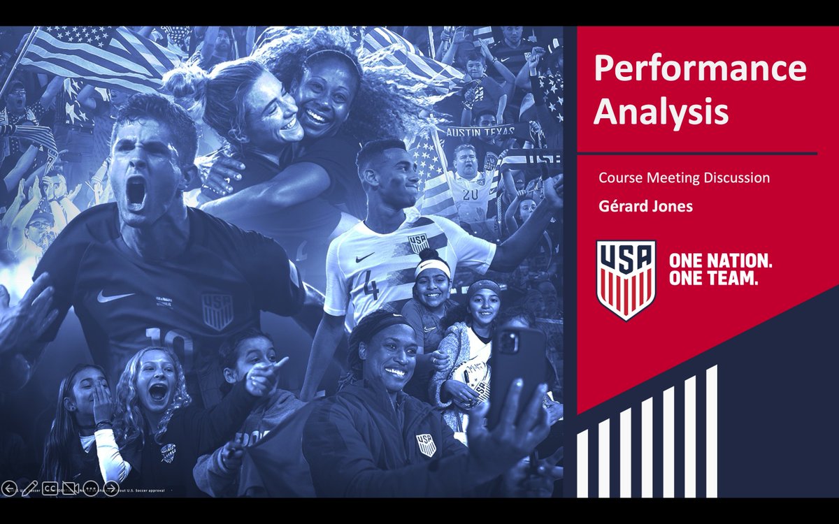 Excited to teach today's @ussoccer B Licence Virtual Meeting 'Performance Analysis' Always learning