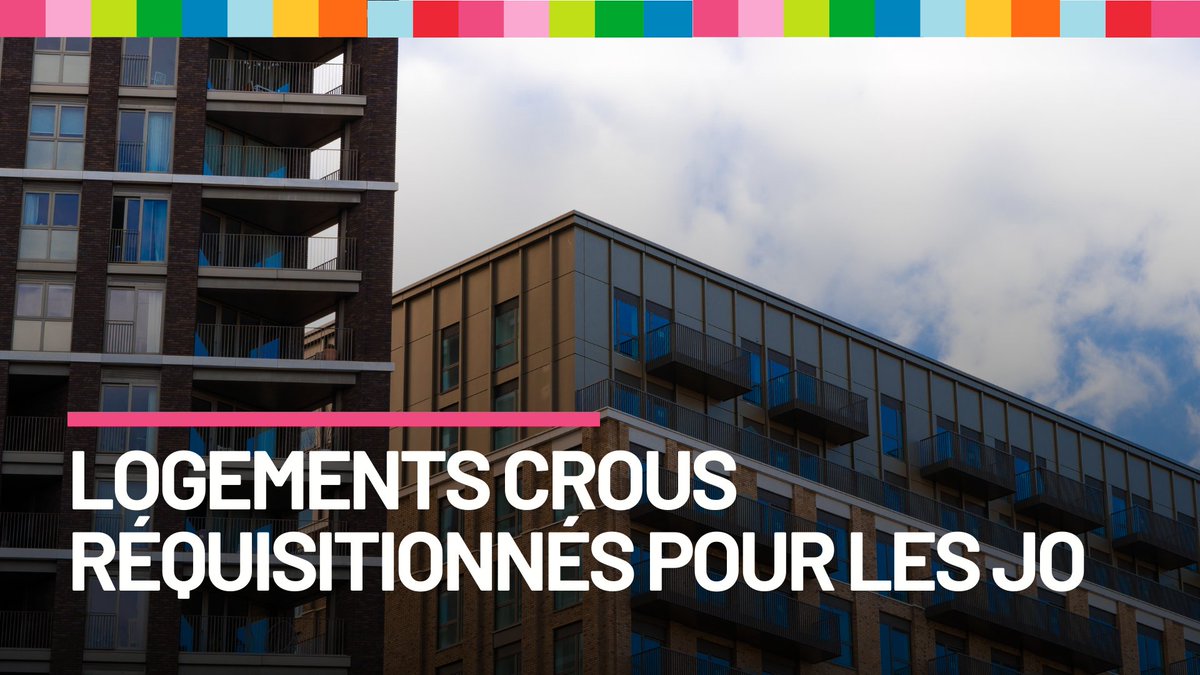 Plus de 3 200 logements de résidences #Crous franciliennes seront réquisitionnés cet été, pour les JO de #Paris2024. Chaque étudiant concerné recevra une proposition de relogement d’ici le printemps.⤵️ 🔗letudiant.fr/lifestyle/loge…