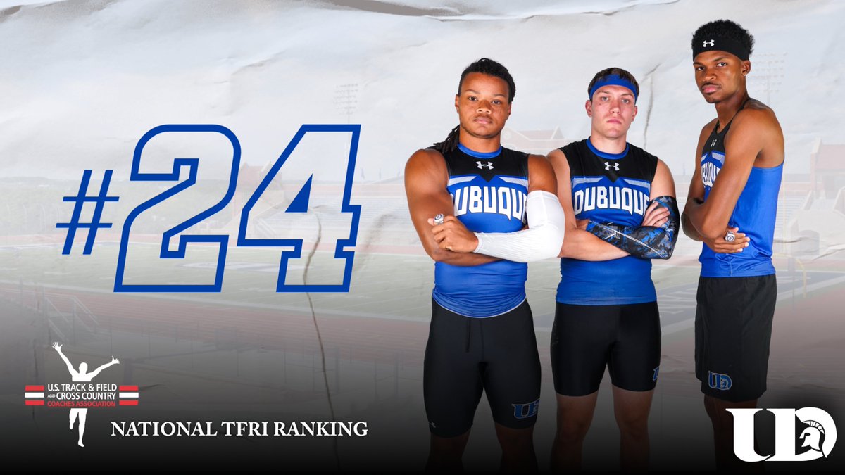 On the way up! 📈 Men's Track & Field has moved into the top 25 of the @USTFCCCA National TFRI rankings after their first meet of the 2024 outdoor season. The Spartans are back at it again at UW-Platteville this weekend. @UDTFXC x #Spartans