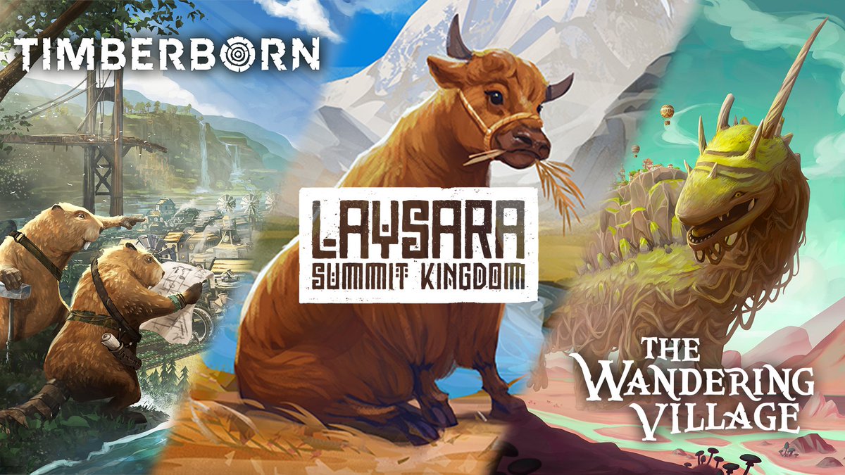 Here's the best news you'll hear today - Laysara: Summit Kingdom by @QuiteOKGames is LIVE! 🏔️🤩 And since we happen to like verticality🪜 and building🏗️, we’ve formed a Steam bundle with them and The Wandering Village by @StrayFawnStudio!🐉 Get it here: store.steampowered.com/bundle/40669/D…