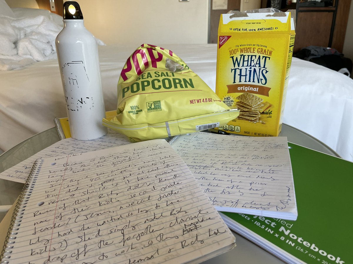 Living in a hotel—Day 4. Breakfast. When the words are flowing, you have to listen. Can’t mess with the muse. @ebww