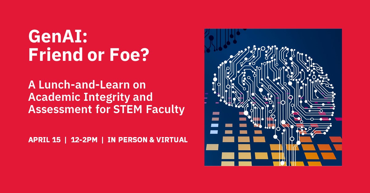 STEM educators at York University are invited to attend a lunch-and-learn session on generative AI and academic integrity, hosted by Bethune College and the Committee on Teaching and Learning in the Faculty of Science. Register by tomorrow, April 11: yorku.ca/science/events…