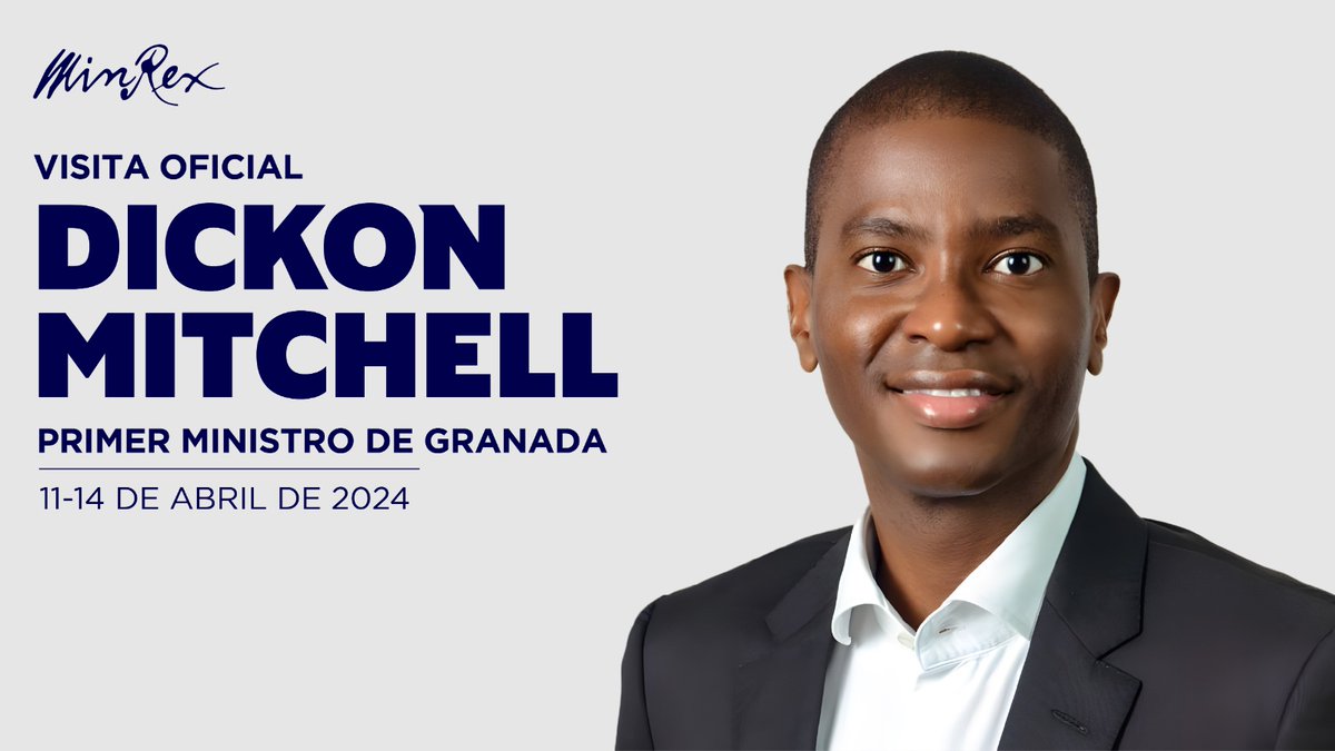 El primer ministro de #Granada, Honorable. Sr. Dickon Mitchell, realizará una visita oficial a #Cuba entre los días 11 y 14 de abril. 🇬🇩🤝🇨🇺 🔗 cubaminrex.cu/es/visitara-cu…