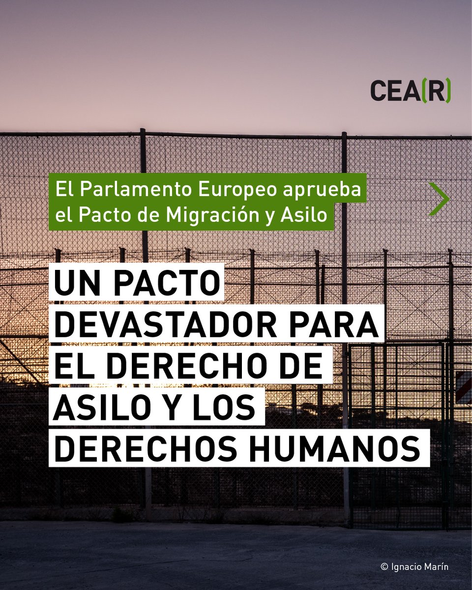 😰🇪🇺 ¡Nuestra más profunda consternación! El @Europarl_EN acaba de dar luz verde al Pacto Europeo de Migración y Asilo, que será DEVASTADOR para los derechos humanos de las personas migrantes y refugiadas en las fronteras. ¿Por qué? 👇🏾 #MigrationPact #NotMyPact