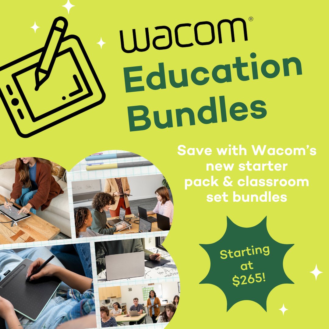 Welcoming our newest bundles of joy... Wacom education bundles! 🎀✍️ Wacom has developed education bundles of drawing tablets and displays for educators seeking to take the first step to incorporate digital pens into their classroom! Learn more: bit.ly/49um2Si