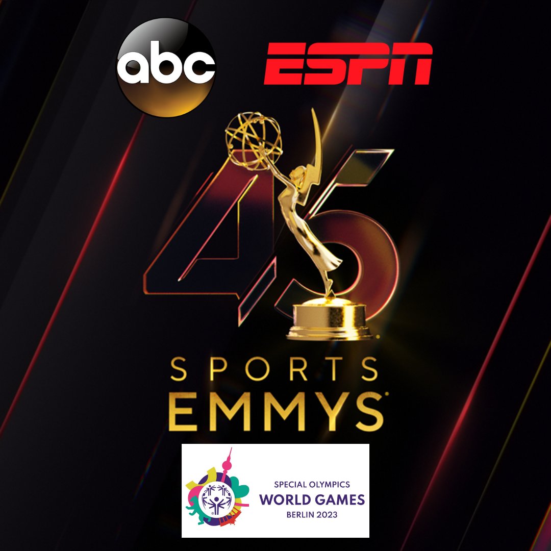 ABC/ESPN's coverage of the Special Olympics World Games Berlin 2023 has been nominated for Outstanding Edited Event Coverage at the 45th @sportsemmys! Winners will be announced on May 21🤞brnw.ch/21wIH3y #SportsEmmys #InclusionRevolution @espncitizenship