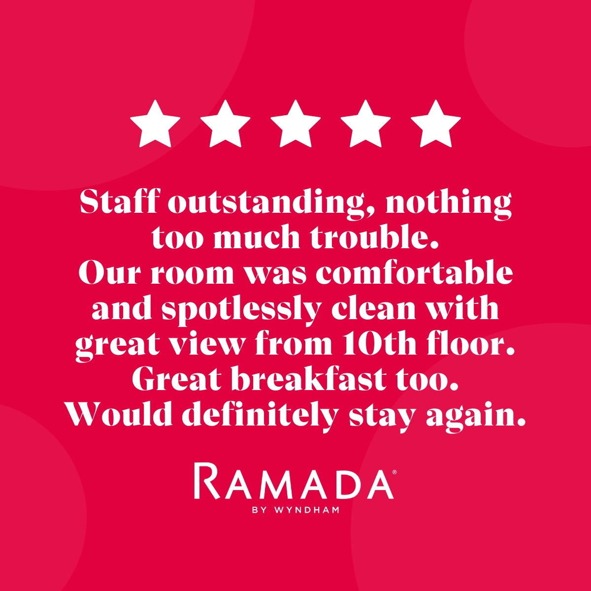 Another fabulous review! 🥰 Your amazing reviews light up our day and inspire us to deliver even better experiences. If you're looking to book your next stay, head to our website! ❤️ #RamadaCoventry #Coventry