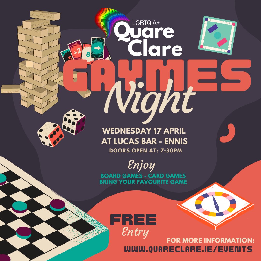 Gaymes Do you have GAYME? We'll show it off at QuareClare's first GAYMES Night ...