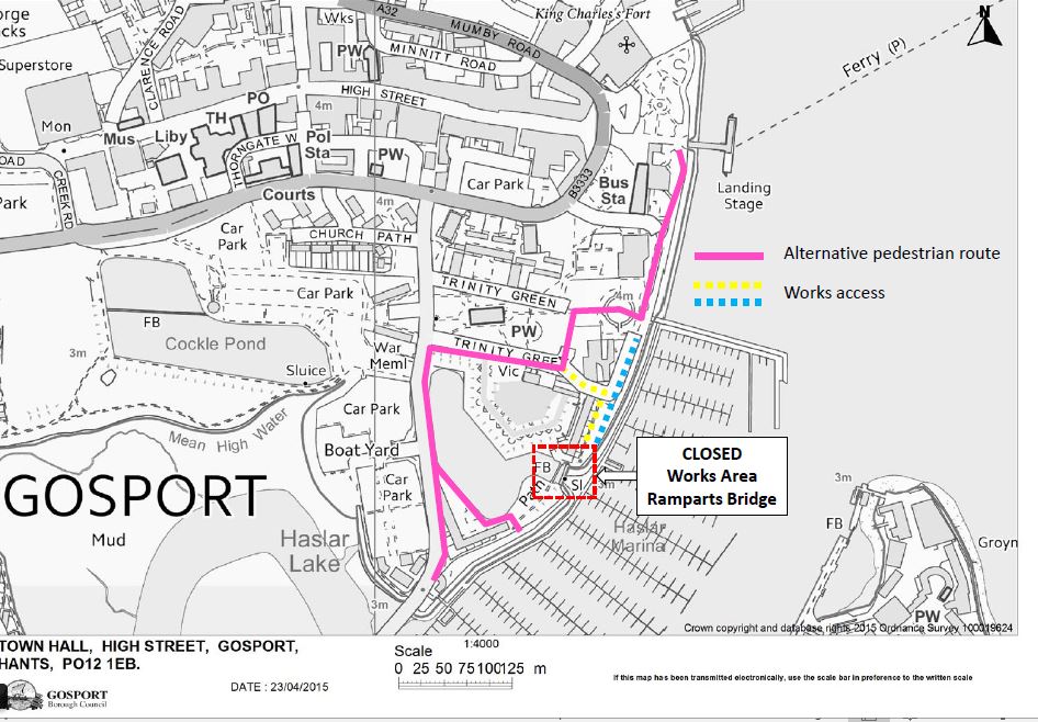 GBC_Streetscene's tweet image. ⛔Rampart Footbridge Closure⛔
Please be advised we have had to close the Rampart footbridge due to damage to the block paving. 
Please see the map below for location information.
