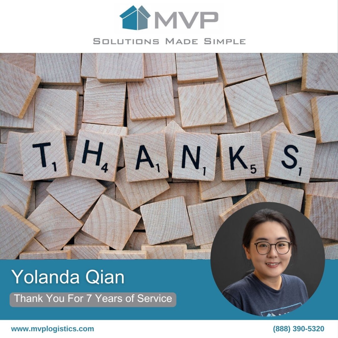 Today, we celebrate Yolanda Qian, MVP Logistics’ very own wizard in the realm of business analytics. 🥳 7 years have flown by, and her ability to turn complex challenges into seamless solutions has been nothing short of magical. ✨

#WorkAnniversary #TeamMVP