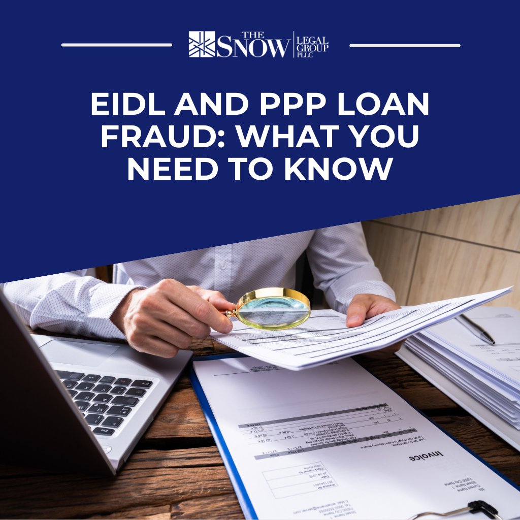 With the rise of EIDL and PPP loan fraud, staying informed is crucial. Even if you think you’re not under investigation, treat every interaction regarding your loan with upmost discretion. bit.ly/48F8l3T #snowlegal #criminaldefense #whitecollarcrime