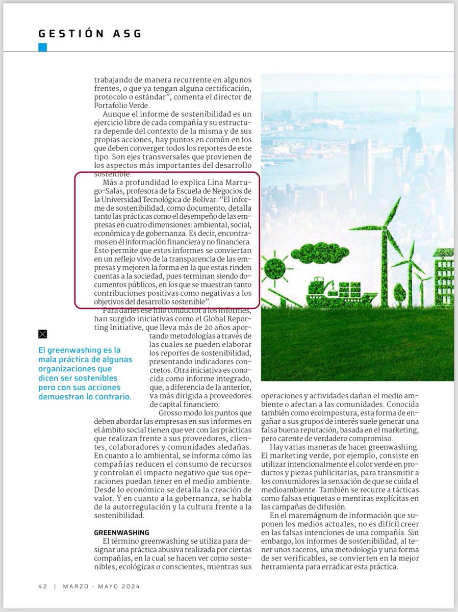 Contenta de aportar a la revista Criterio Inversionista <a href="/Asobolsa/">Asobolsa</a> en la sección sobre informes de #sostenibilidad #ESG