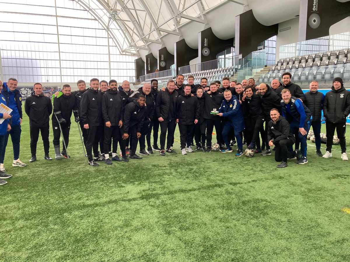 Great 6 days with these guys…. The @ScottishFA @UEFA A Licence 2024 cohort. Thankyou for all your hard work and contributions to the course. See you all for Block 2 in May #ScottishFACoachEd ❤️⚽️❤️