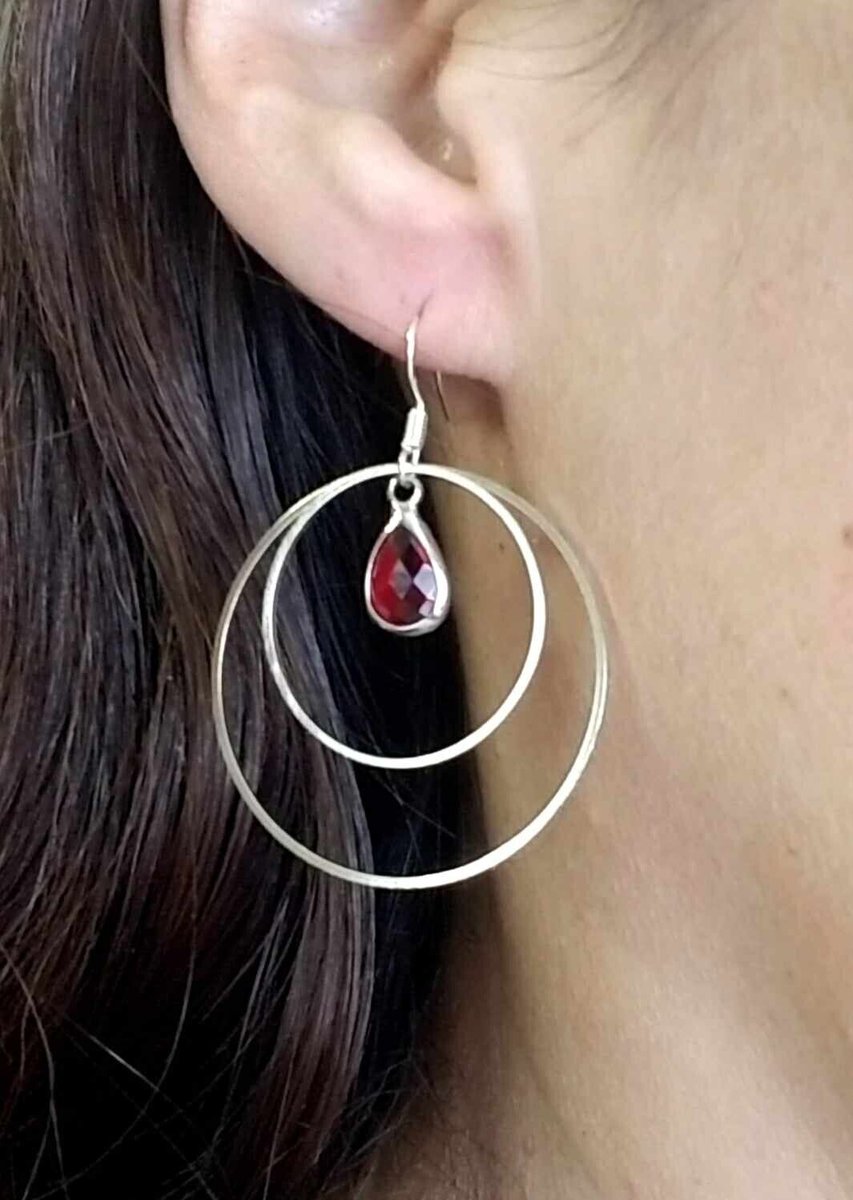 Silver Double Hoop Earrings Ruby Red Crystal Teardrop Earrings  #jewelry #earrings #silverearrings #hoopearrings #silverhoops #doublehoopearrings #redearrings #giftsforher #Mothersday #Mothersdaygifts #bridal #wedding #handmade 

ebay.com/itm/1863859242… #eBay via @eBay