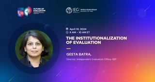 GEF_IEO's tweet photo. "We need to demonstrate the value &amp; power of good  evaluations—evaluations that are CRISP—Clear, Responsive to country needs, Insightful on what works,  Systematic in approach &amp; strengthened through Partnerships." A tidy acronym from our Director on evaluation's catalytic role. https://t.co/qGEj0vGSfX
