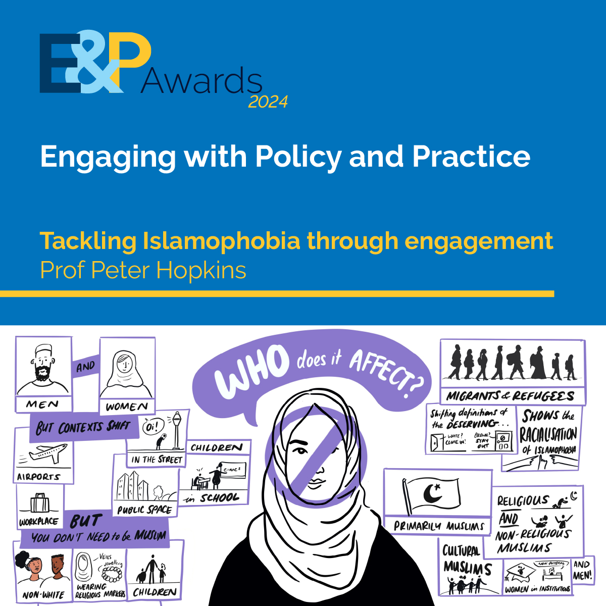 Recognising engagement projects that inform local, national and international policy we're pleased to announce our nominees for the Engaging for Policy & Practice Award - @AKMWright @hopkinspeter1 @metalhip_ncl @Ruth1McA 👏 #WeAreNCL #EandPAwardsNCL