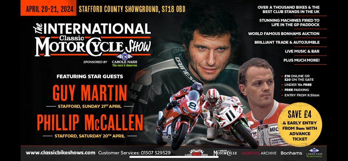 Stafford classic a week this weekend . . With Guy Martin and Phil McCallen . . Now that’s a couple of characters !!