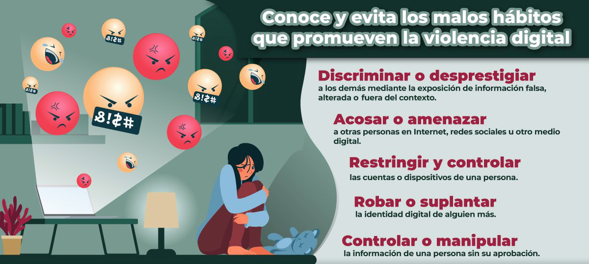 Al navegar en Internet, es importante considerar la siguiente información para evitar la violencia digital.