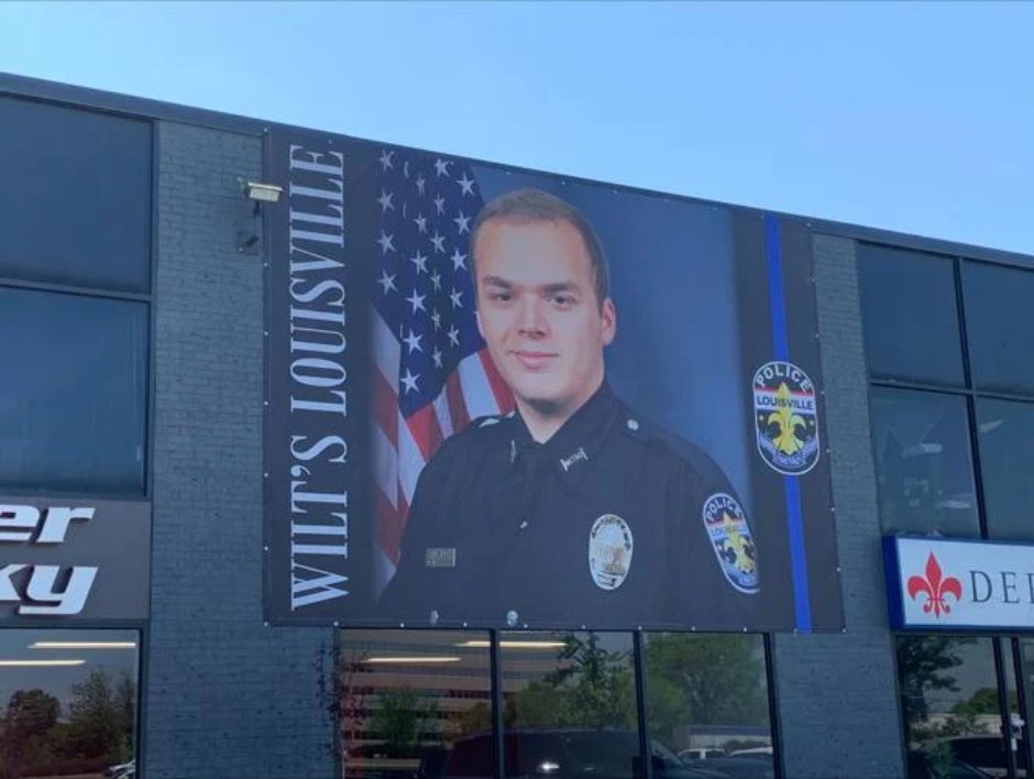 On the anniversary of the tragedy at Old National Bank in Louisville, we remember the victims, their families, and the courageous first responders who ran toward danger. 

@LMPD Officer Nick Wilt's ongoing recovery is an answer to our prayers, and we're proud to honor this hero.