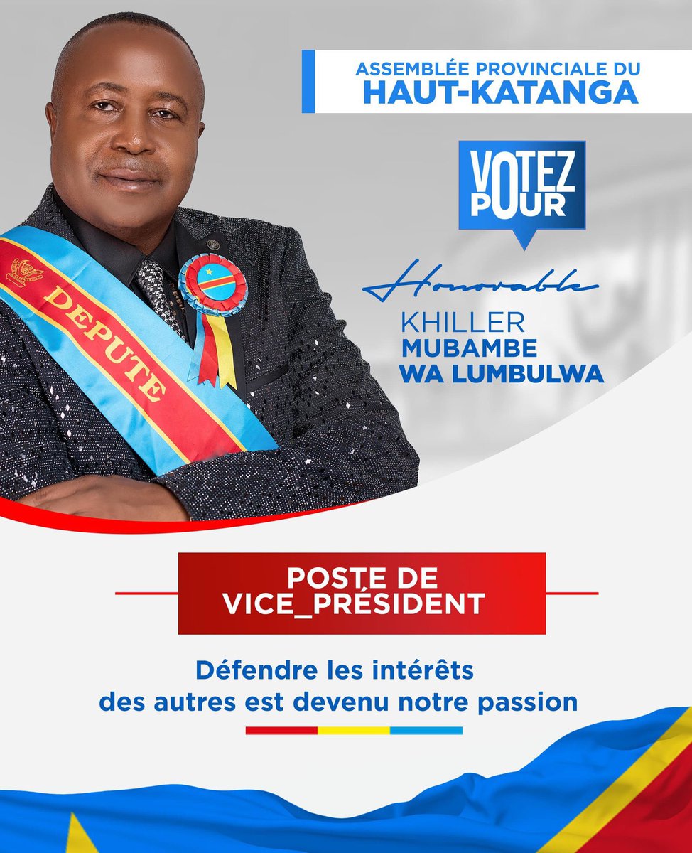 #RDC : @Ensemble_MK de @moise_katumbi a déposé officiellement la candidature de l'hon @KhillerMubambe au Bureau définitif de l'Assemblée Provinciale du HautKatanga au poste de vice Président.C’est le SG @bolengetenge qui a saisie le Bureau provisoire d cet organe délibérant 👍
