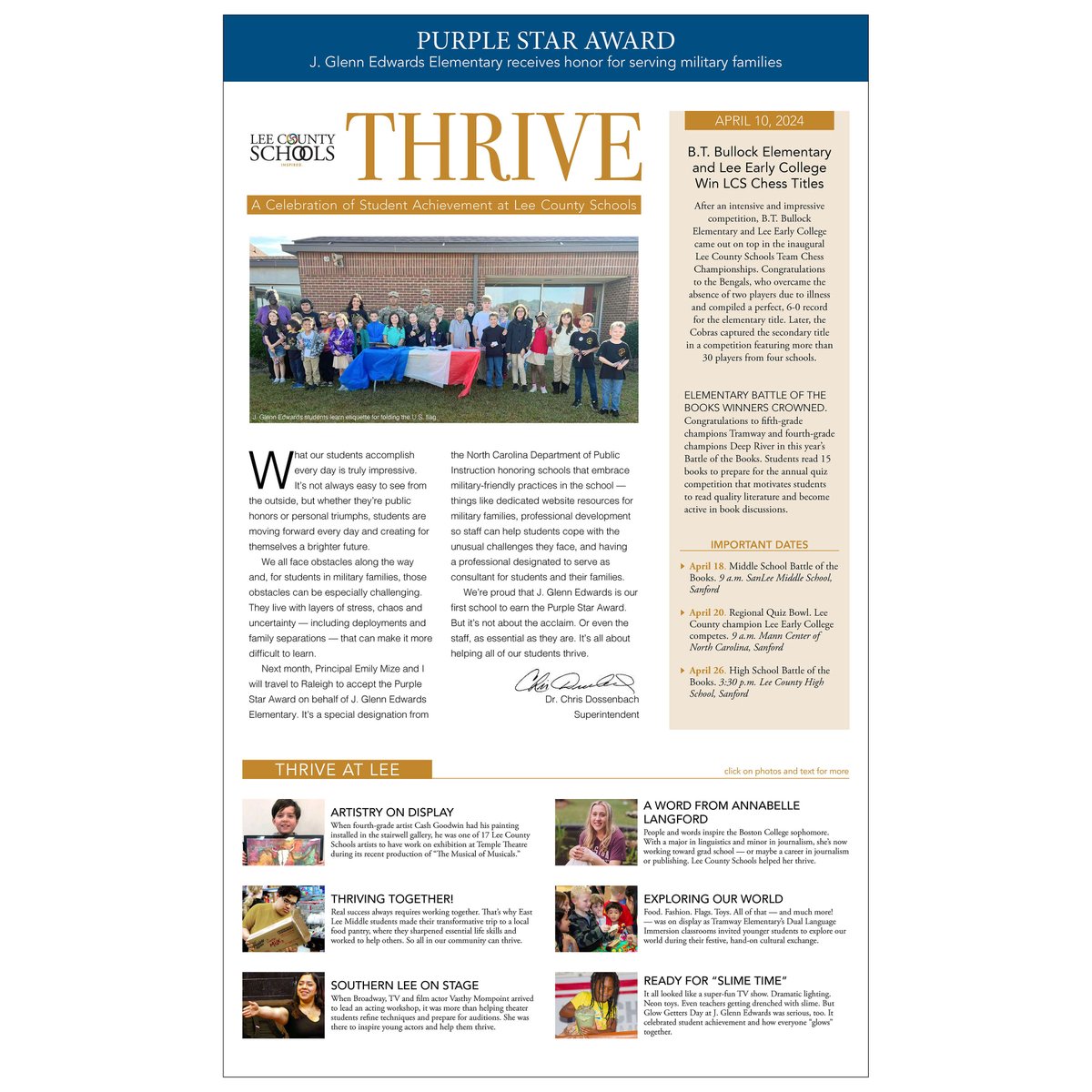 Don’t miss our 10th issue of THRIVE and TRIUNFAR, an occasional update celebrating student achievement at Lee County Schools! THRIVE (English) bit.ly/3J9B8SB TRIUNFAR (Spanish) bit.ly/4cOuiPZ ▶️ And follow the embedded links for even more. #LCSthrive