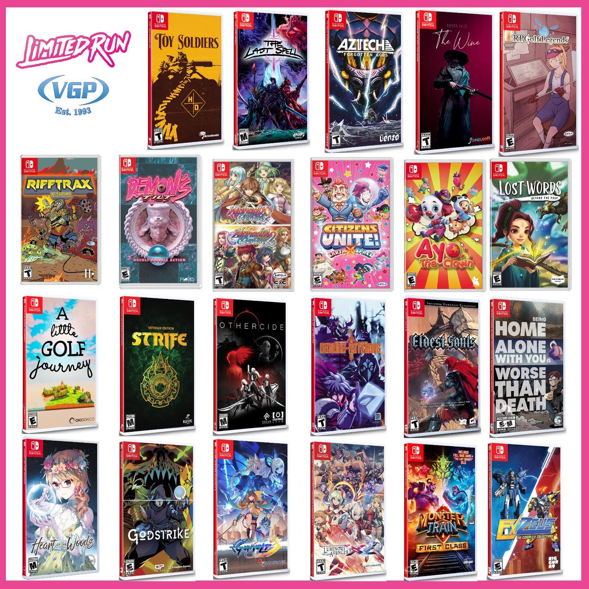 Our Limited Run #Nintendoswitch game sale has now reached 30 titles! Save up to $30 CAD

#LRG #Switch game sale: tinyurl.com/55yyzkuy
All LRG titles: tinyurl.com/2pyb79bc

Spend $80 / 60 USD to qualify for Free Shipping!
#VGP #Limitedrun #NSW #videogames