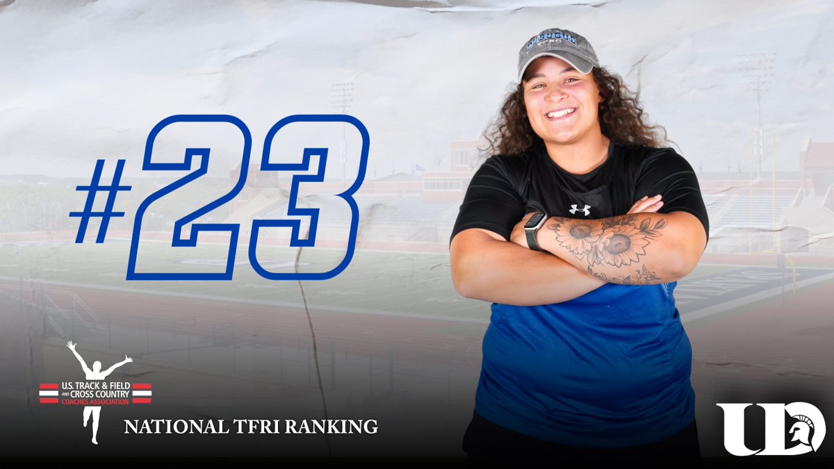 This is only the beginning! 📈 Women's Track & Field has moved into the top 25 of the latest @USTFCCCA National TFRI rankings. Kaitlyn Wilder won all three events she competed in this weekend at the Mississippi River Rumble! @UDTFXC x #Spartans