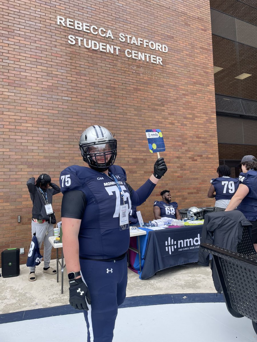 SAVING LIVES ALL DAY LONG‼️ @MUHawksFB @nmdp_org @TalleyBoneMarro @MonmouthHawks #GetInTheGame